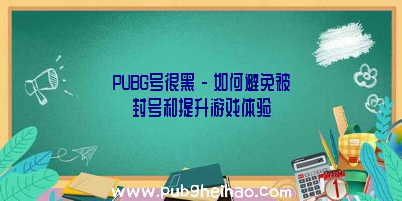 PUBG号很黑